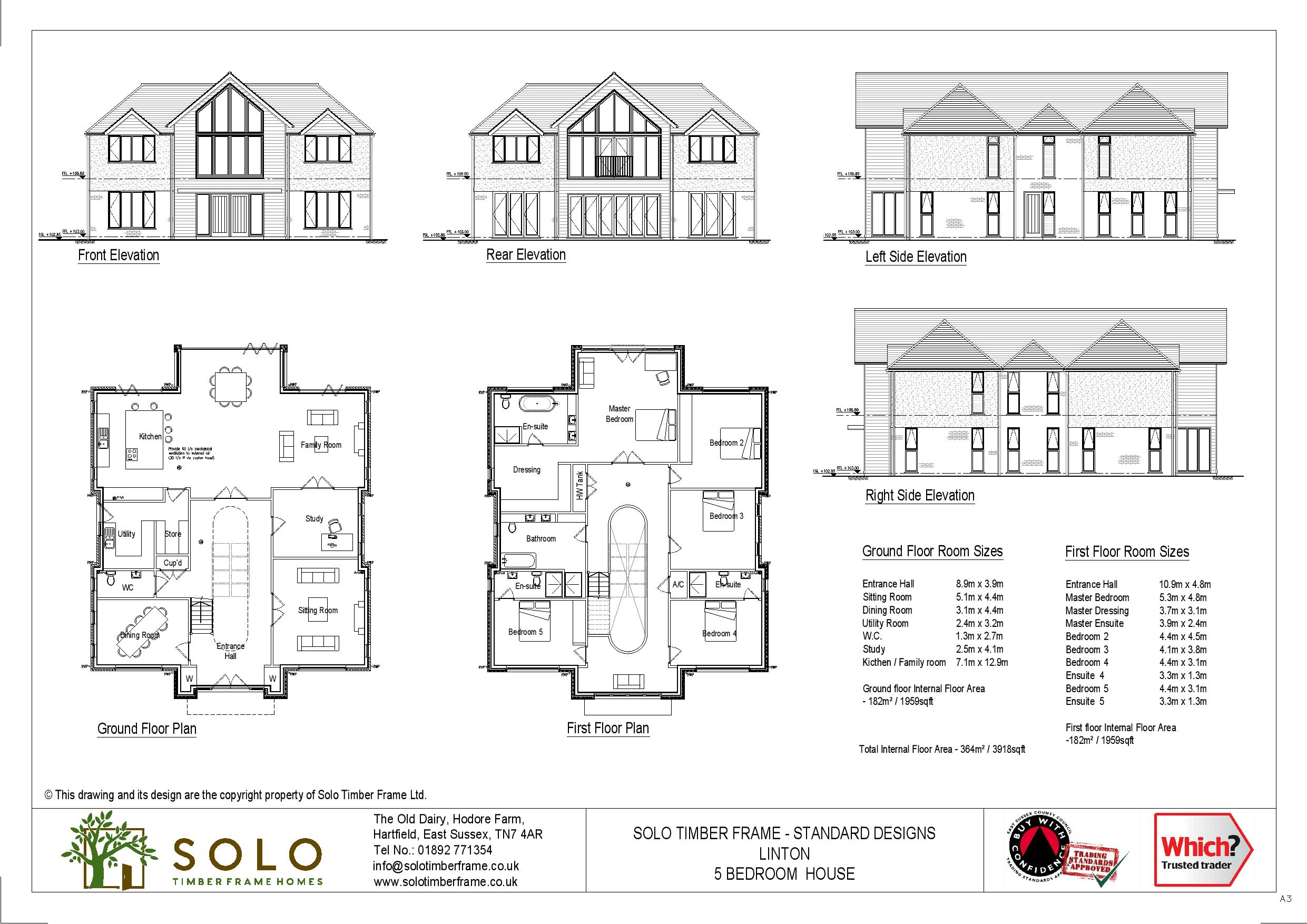 Lintons 5 Bedroom House Design - Designs - Solo Timber Frame