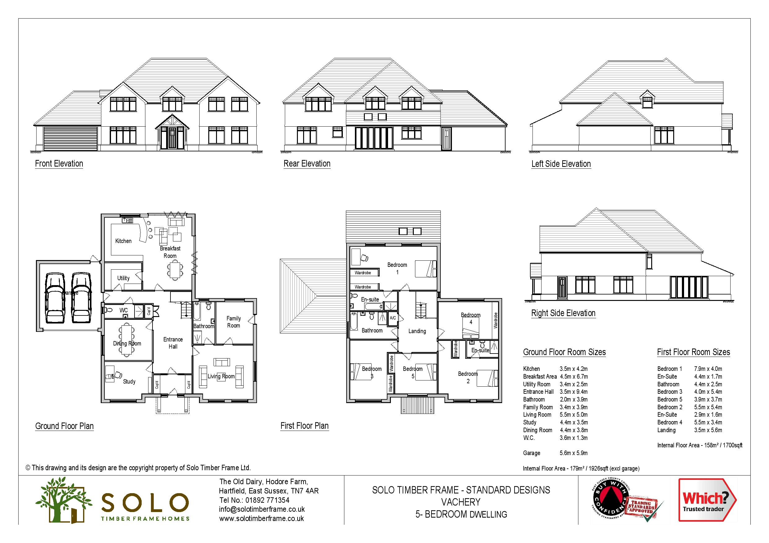 Vachery 5 Bedroom House Design - Designs - Solo Timber Frame