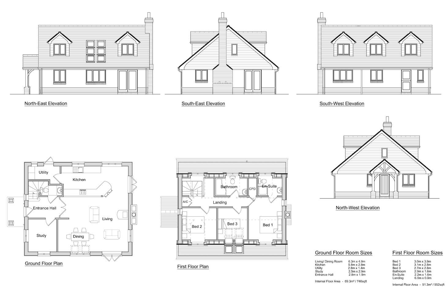 Fresh 100 3 Bedroom House Designs And Floor Plans Uk