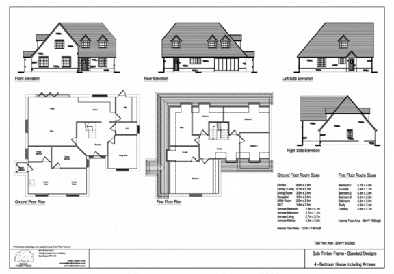 pippingford 4 bedroom chalet design - designs - solo timber frame