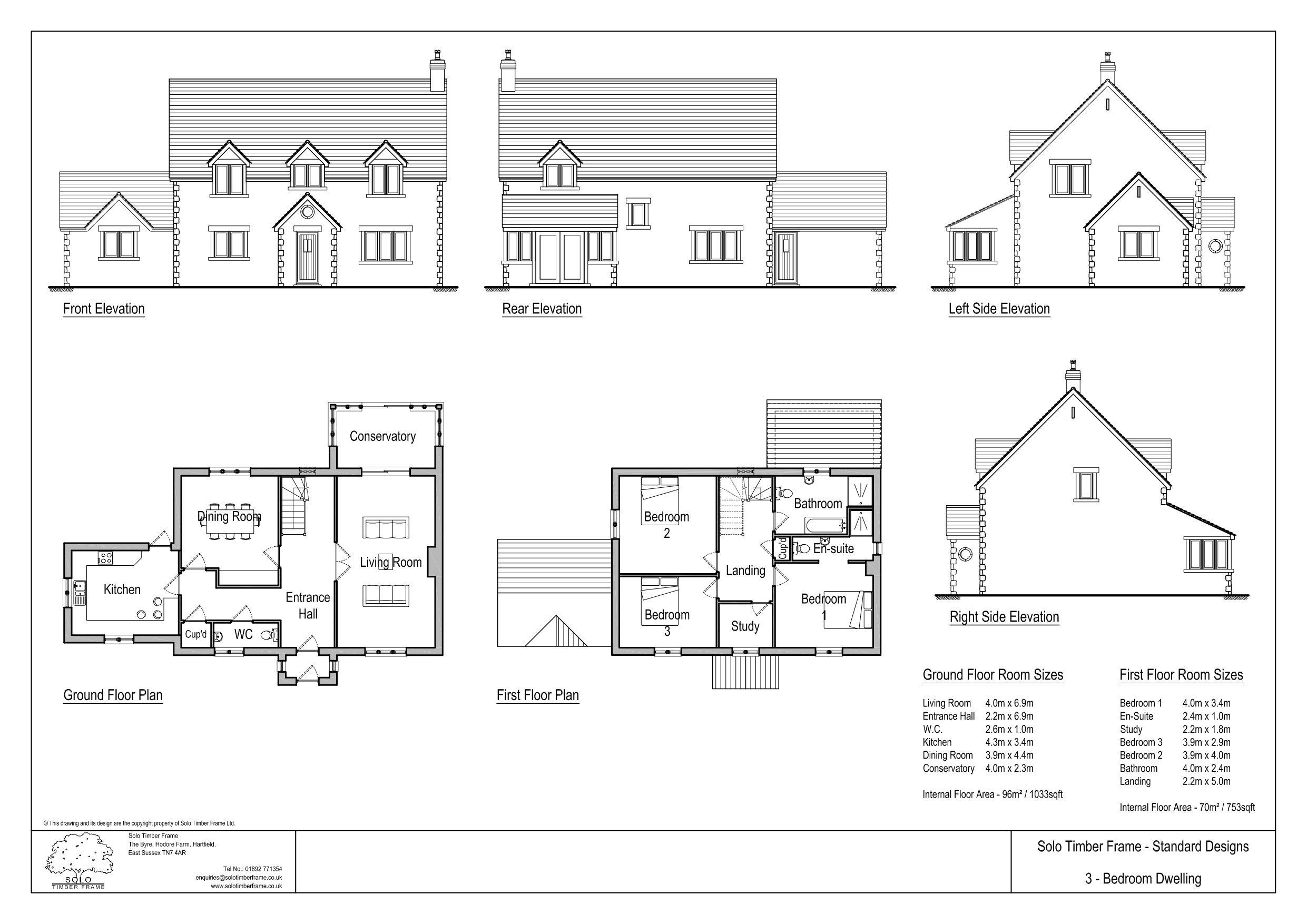 Broadstone 3 or 4 Bedroom House  Design Solo Timber Frame