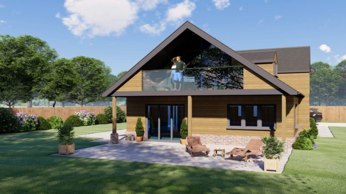 Forest Centre 3 Bedroom Chalet Bungalow Design