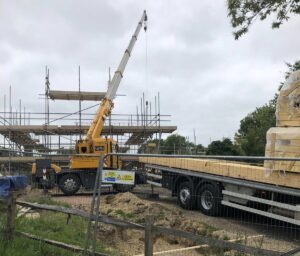 Crane hire Solo Timber Frame Homes