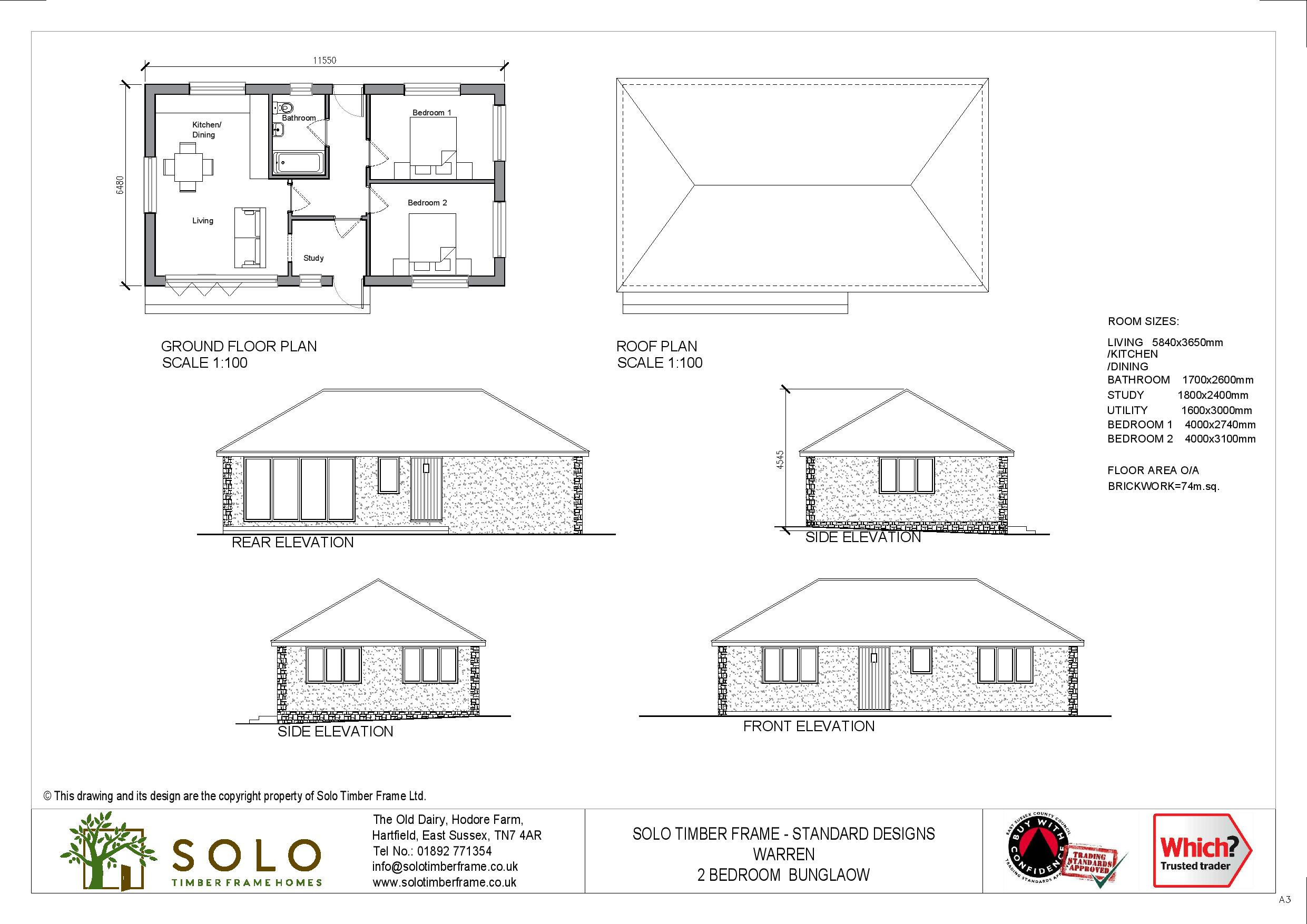 NEW DESIGN - Warren 2 Bedroom Annexe Bungalow