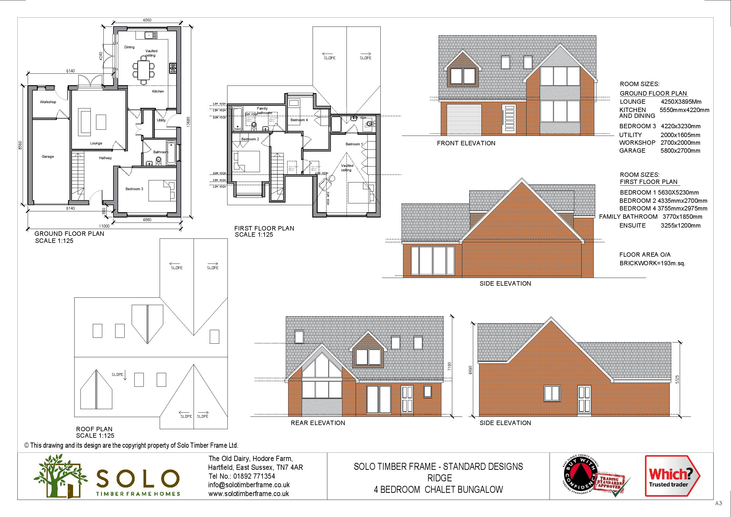 NEW DESIGN - Ridge 4 Bedroom Chalet Bungalow Design