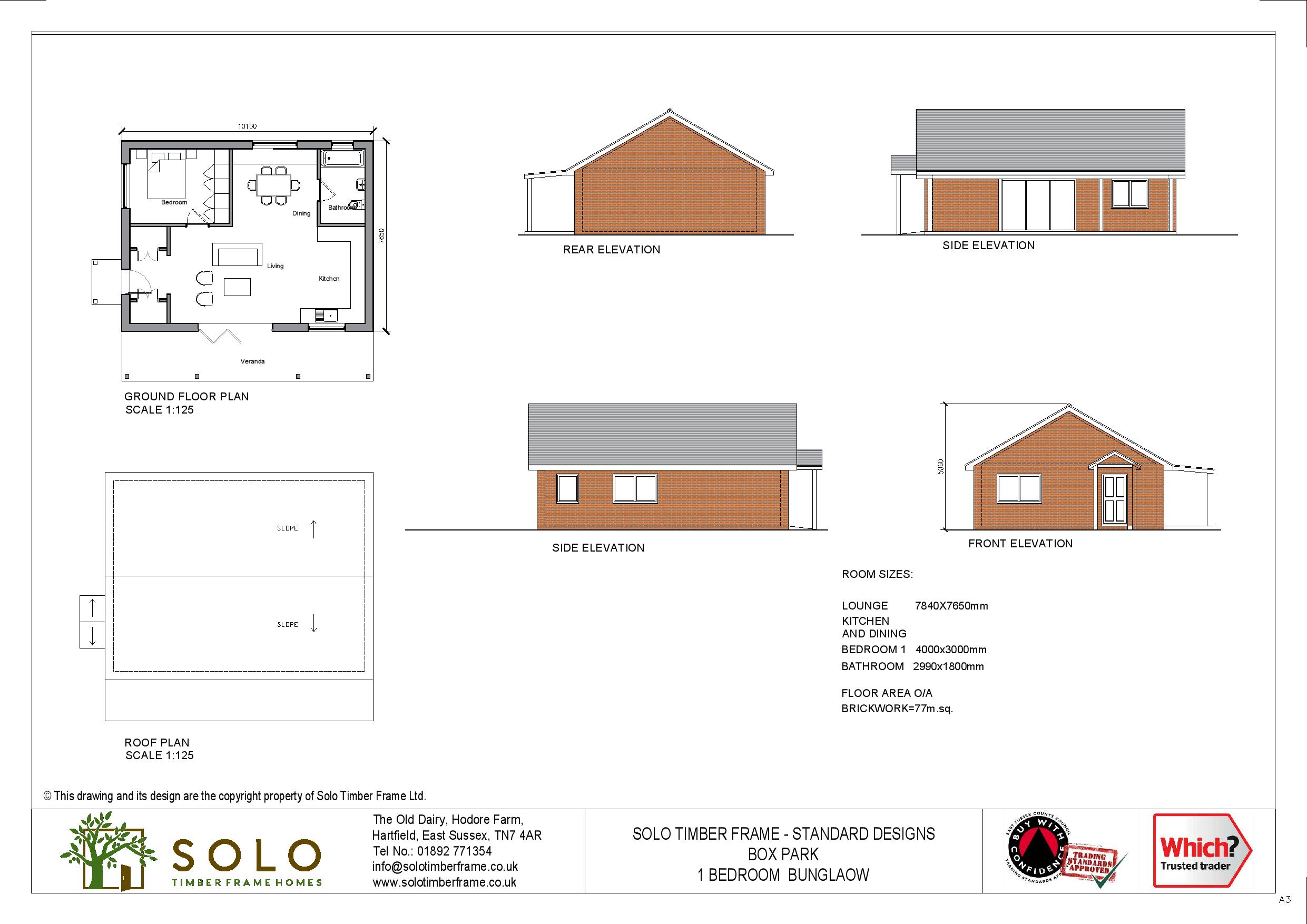 NEW DESIGN - Box Park 1 Bedroom Annexe